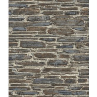 Rasch #tapetenwechsel 863420  rusztikus klinkertégla kék szürkésbkék antracit barna  tapéta