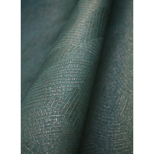 Az érzéki csalás művésze - Valódi levelek lenyomata mikrominta pávakék és bézs tónus finom mintafény tapéta