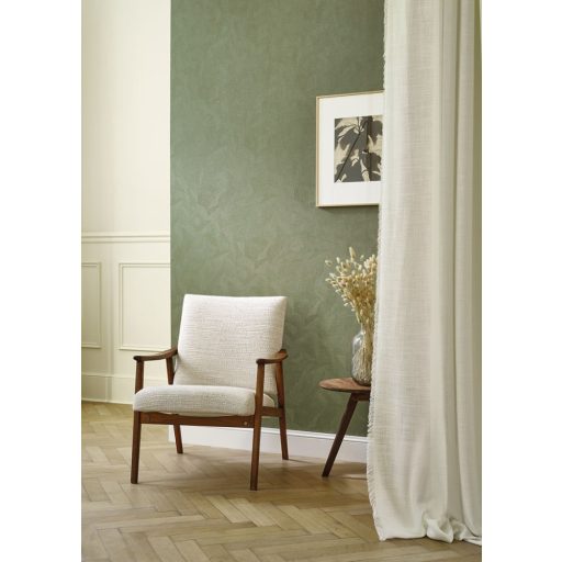 Az érzéki csalás művésze - Valódi levelek lenyomata mikrominta eukaliptusz zöld és bézs tónus finom mintafény tapéta