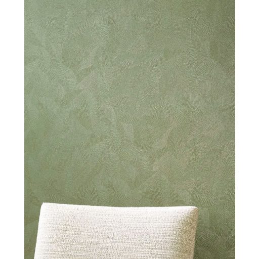 Az érzéki csalás művésze - Valódi levelek lenyomata mikrominta eukaliptusz zöld és bézs tónus finom mintafény tapéta