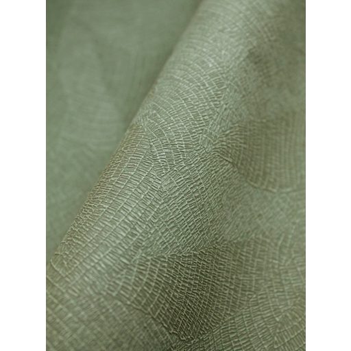 Az érzéki csalás művésze - Valódi levelek lenyomata mikrominta eukaliptusz zöld és bézs tónus finom mintafény tapéta