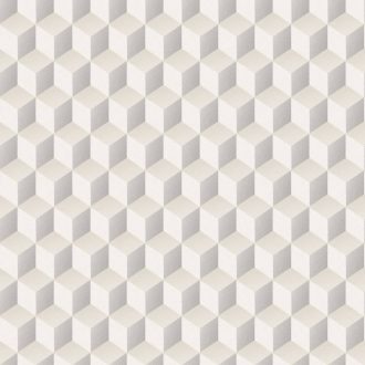   Casadeco Perception RYTHM 86471313 Kubizmus és Elegancia Geometrikus háromdimenziós minta fehér bézs szürkésbézs tapéta