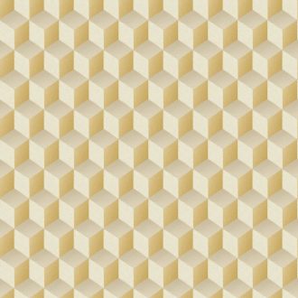   Casadeco Perception RYTHM 86472420 Kubizmus és Elegancia Geometrikus háromdimenziós minta krém bézs okkersárga tapéta