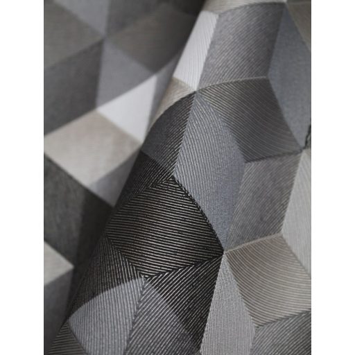 Casadeco Perception TETRIMINO 86489509 Geometrikus Művészi poliéder kompozíció 3D szürke antracit bézs fehér tapéta