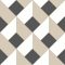 Casadeco Perception LOSANGE 86511510 Geometrikus Térhatású rácsminta rombuszokból fehér bézs antracit tapéta