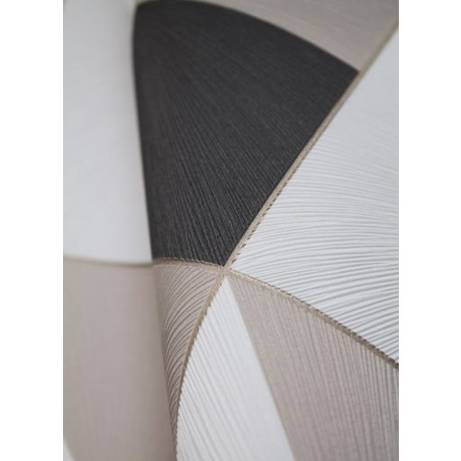 Casadeco Perception LOSANGE 86511510 Geometrikus Térhatású rácsminta rombuszokból fehér bézs antracit tapéta