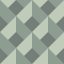 Casadeco Perception LOSANGE 86517217 Geometrikus Térhatású rácsminta rombuszokból zöld szürkészöld tapéta