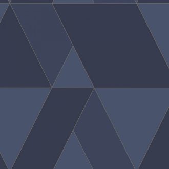   Casadeco Perception TANGRAM 86526532 Geometrikus térhatású texturált minta tintakék sötétkék bézs tapéta