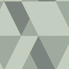   Casadeco Perception TANGRAM 86527212 Geometrikus térhatású texturált minta zöld és szürkészöld árnyalatok barna tapéta