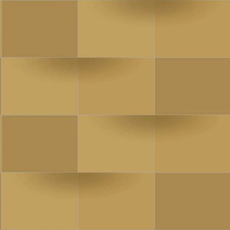 Casadeco Perception BLOCKS 86532416 Geometrikus Térhatású téglalapok vonalak és textúrák egyensúlya okkersárga árnyalatok tapéta