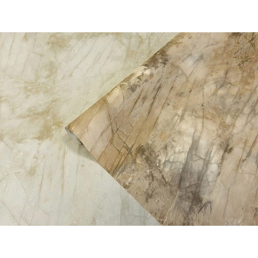 Mélyen természetes ősi és anyagszerű akár egy feltárt kőzetréteg homokszín szürkésbarna és ezüstszürke tónus tapéta