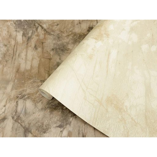 Régi toszkán villa falát idéző márványminta lágy aranyokker és vaníliakrém tónus tapéta