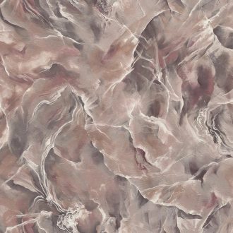   Geológiai szenvedély - mintha az ónixkő keresztmetszetébe virágok költöznének mályva füstös szürkéslila és meleg rozsda tónus tapéta