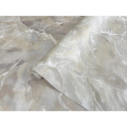 Álomban látott táj vagy felhő ami kőbe fagyott márványminta ezüstfehér és halvány mandulakrém tónus tapéta