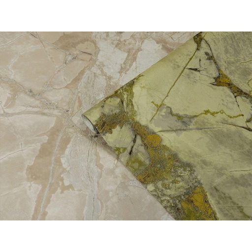 Amikor az erdő kővé dermed - a természet nem simogatott hanem vésett mohásbarna olívzöld és arany-okkersárga fémes hatás tapéta