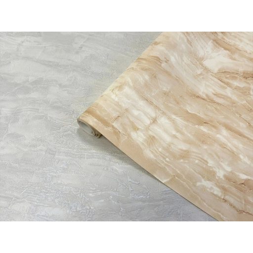 Sivatagi szél simította kővé - függőlegesen hullámzó mozgás meleg karamell homokbézs és halvány arany tónus fémes hatás tapéta