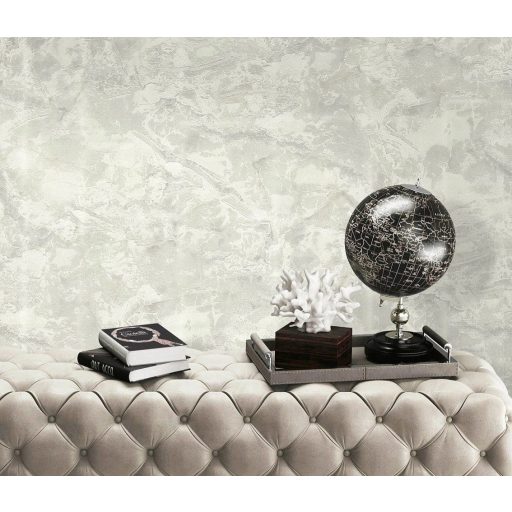 A természet legszemélyesebb alkotása - márvány műalkotás gyöngyházfehér és halvány ezüst tónus tapéta