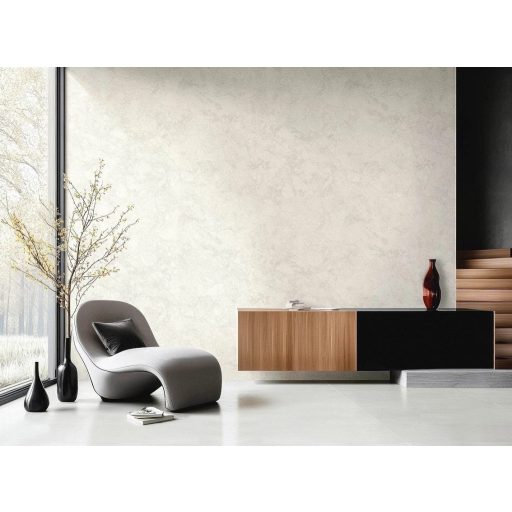 Szűzhó avagy a csend anyagba öntve - apró szabálytalan kőzetzárványok mintája tiszta opálfehér tónus tapéta