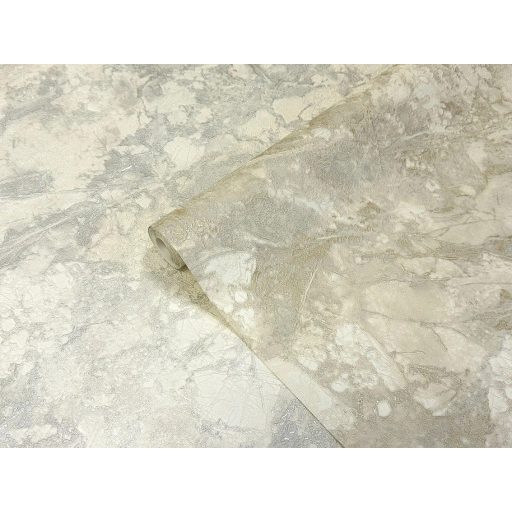 Organikus nyers mégis nemesen visszafogott márványminta halvány arany-okker és meleg drapp/szürke tónus tapéta