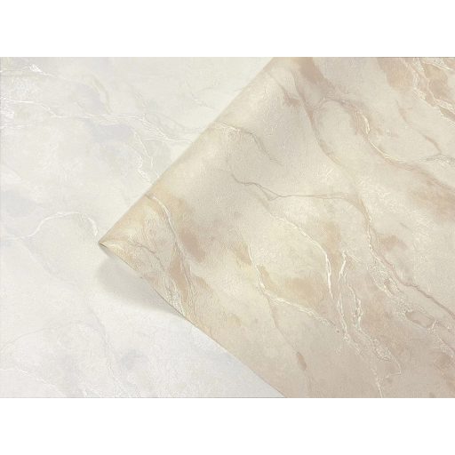 Napfényben fürdőző homokkő - finom repedések és hullámzó erezetű márvány drapp-bézs halvány aranyokker és gyöngyház tónus tapéta