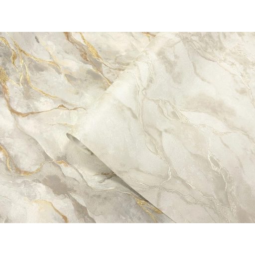 Arany erekkel szőtt "márványos" homokdűne a sivatag melegével meleg krémes-drapp és bézsarany tónus fémes hatás tapéta