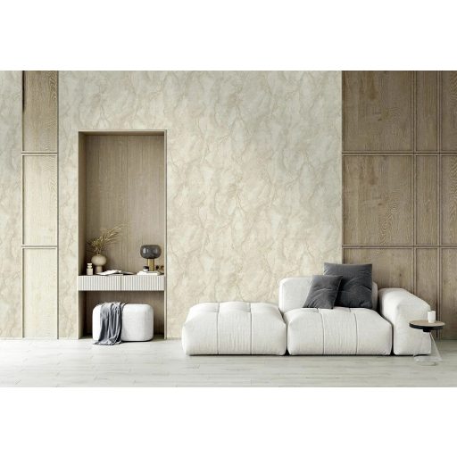 Arany erekkel szőtt "márványos" homokdűne a sivatag melegével meleg krémes-drapp és bézsarany tónus fémes hatás tapéta