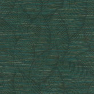   Finom kézzel festett levélzet durva szövet háttéren zöld barna bézs és sötétzöld tónusok tapéta