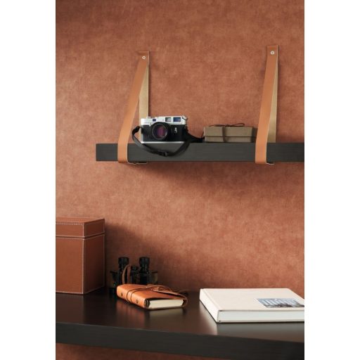 Minimalista marhabőr utánzat angol klubstílusban szemcsés struktúra narancs/terrakotta tónus tapéta