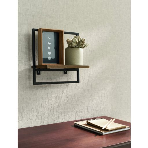 Szíjgyártók munkássága ihlette bőrmozaik minta betonszürke tónus tapéta