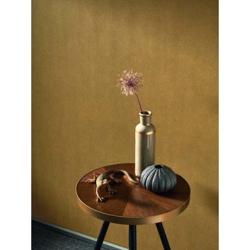 Kézműves kidolgozású valósághű texturált cápabőr/pikkely minta currysárga tónus gyöngyházfény tapéta