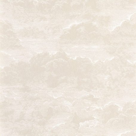 Bájos fali dekoráció vintage felhőmintával finom csíkozás világosbézs fehér tapéta