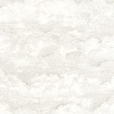 Bájos fali dekoráció vintage felhőmintával finom csíkozás gyapjúfehér szürke tapéta