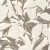 Kecses levelek gyönyörű nyomata fehér szürke barna szürkéslila/(édesgyökér) tapéta
