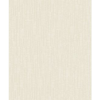   A mediterrán kézművesség nyomán - minimalista ritmusos krétacsíkozás törtfehér halvány krém és szalmabézs tónus tapéta