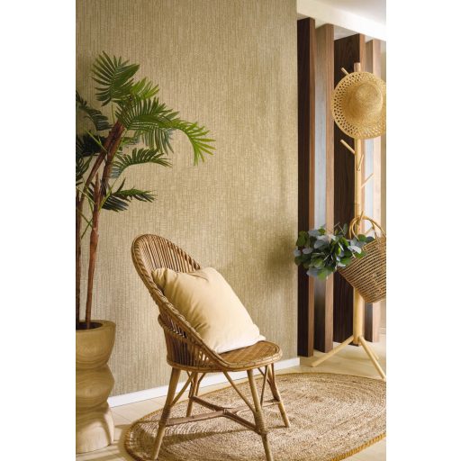 A mediterrán kézművesség nyomán - minimalista ritmusos krétacsíkozás bézs zöldes-bézs és zöldesbarna tónusok tapéta