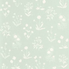   Diszkrét virággyűjtemény - kecses virágok aloe zöld fehér tapéta