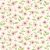 Törékeny mégis erős rajzolt klematisz virágok pamutfehér zöld rózsaszín tapéta