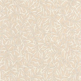   Természetes faldekoráció - bambuszlevél minta bézs és gyapjúfehér tónus tapéta