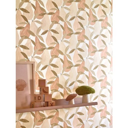 Na ki számolja meg a körtéket? frissek, mintha egyenesen a kertből jöttek volna krémfehér rózsaszín bézs és barna tónus tapéta