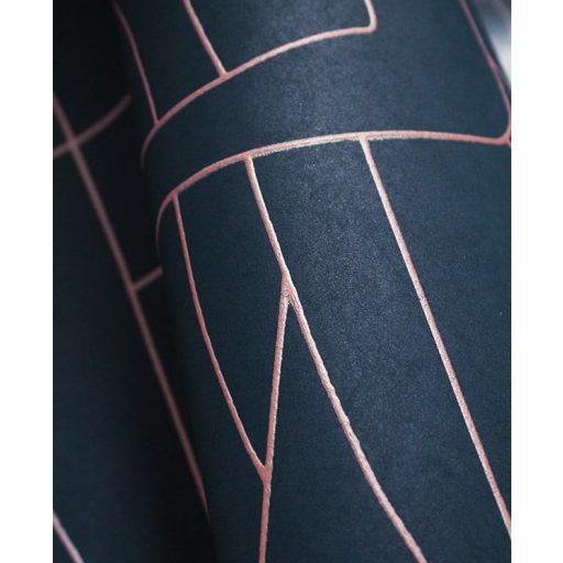 Grafikus lineáris design a divat témájához - modellek marionettbábuként ábrázolva petrolkék és fényes ultraviola tónus tapéta