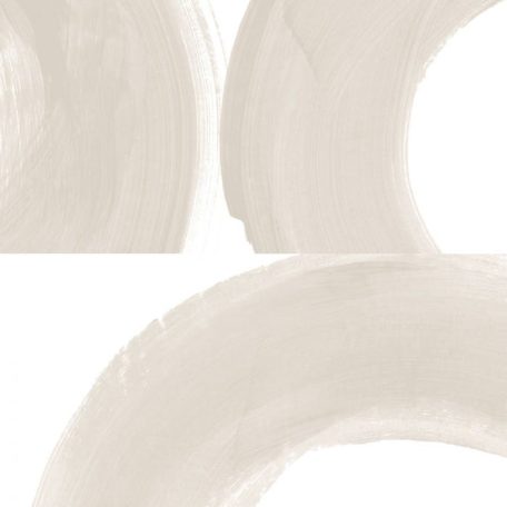 A kalligráfia és a dekoráció csúcsa! - Absztrakt széles ecsetvonásokkal rajzolt félkörök fehér és bézs/szürkésbézs tónus tapéta