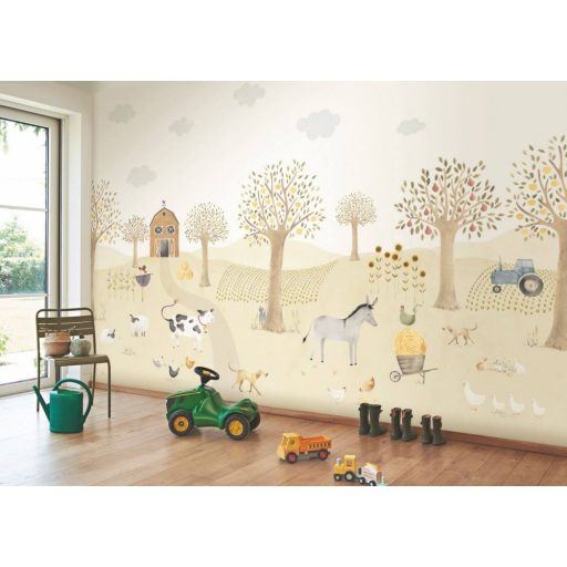 Panoráma farm - a vidéki élet legszebb pillanatai "S" méret natur tónusok szines falpanel