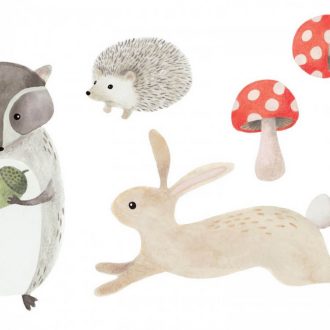   A meseerdő - tele meglepetésekkel - vár minket fehér és szines falmatrica