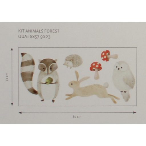 A meseerdő - tele meglepetésekkel - vár minket fehér és szines falmatrica