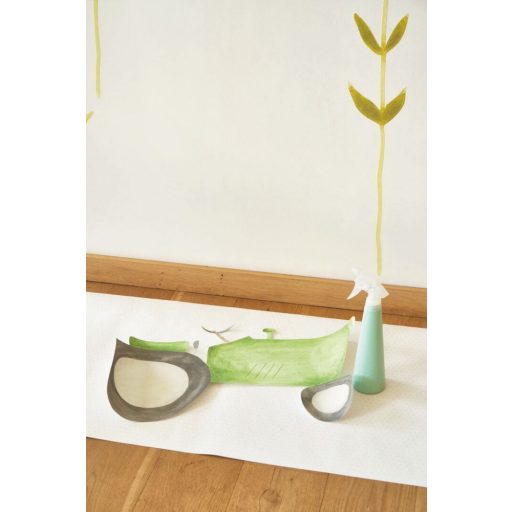 A mezőgazdaság ifjú rajongóinak - zöld traktor motívum fehér zöld és szürke tónus falmatrica