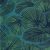 Híres New Yorki kabarék inspirálták - nagy stilizált legyezők antracit lombzöld és kék/acélkék tónus irizáló részletek tapéta
