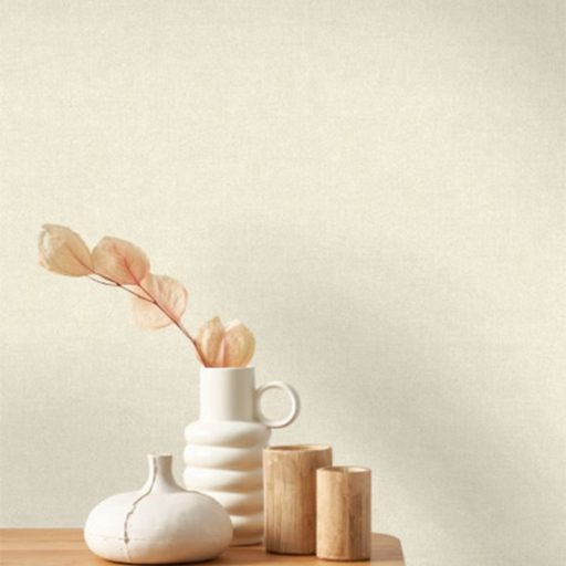 Szálakból kialakított texturált minta - láthat benne levélerezetet fakérget vagy akár ősi romot is pergamen bézs tónus tapéta