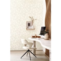   Japán legnépszerűbb motívuma - zarándoklat a cseresznye virágzáshoz pamutfehér bézs szürke és arany tónus fémes hatás tapéta