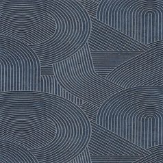   Művészien "gereblyézett" homokminta a szerzetesek kertjében tintakék fekete és világoskék tónus arany pigmentek tapéta