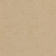   Tatami által inspirált geometrikus harmonikus mikrominta nugátbarna és krémszín tónus irizáló díszítésű vonalak tapéta